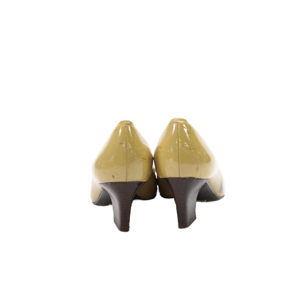 Cole Haan Womens Patent Leather Block Heels Pumps Yellow Size 8 - Picture 3 of 5
